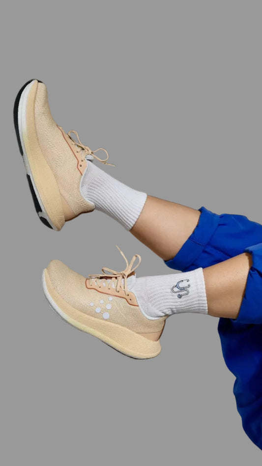 Stethoskop Socken Hellblau