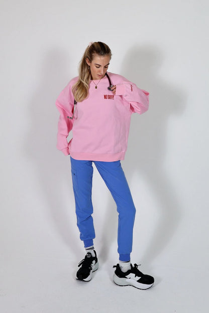 Pink Puffprint Crewneck