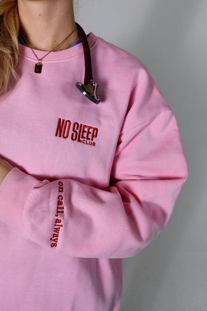Pink Puffprint Crewneck