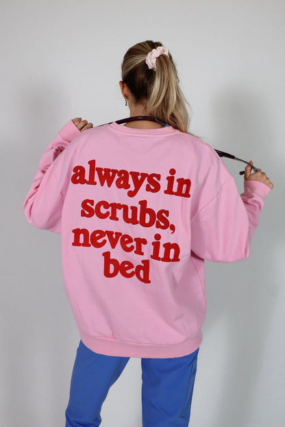 Pink Puffprint Crewneck