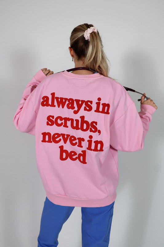 Pink Puffprint Crewneck