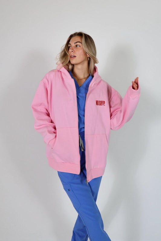 Pip-Taz Zip Hoodie Pink