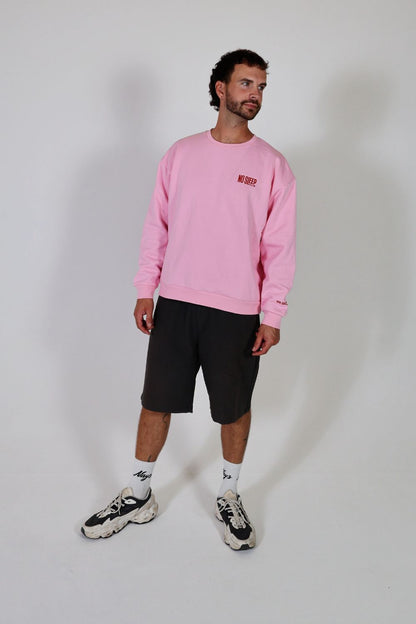 Pink Puffprint Crewneck