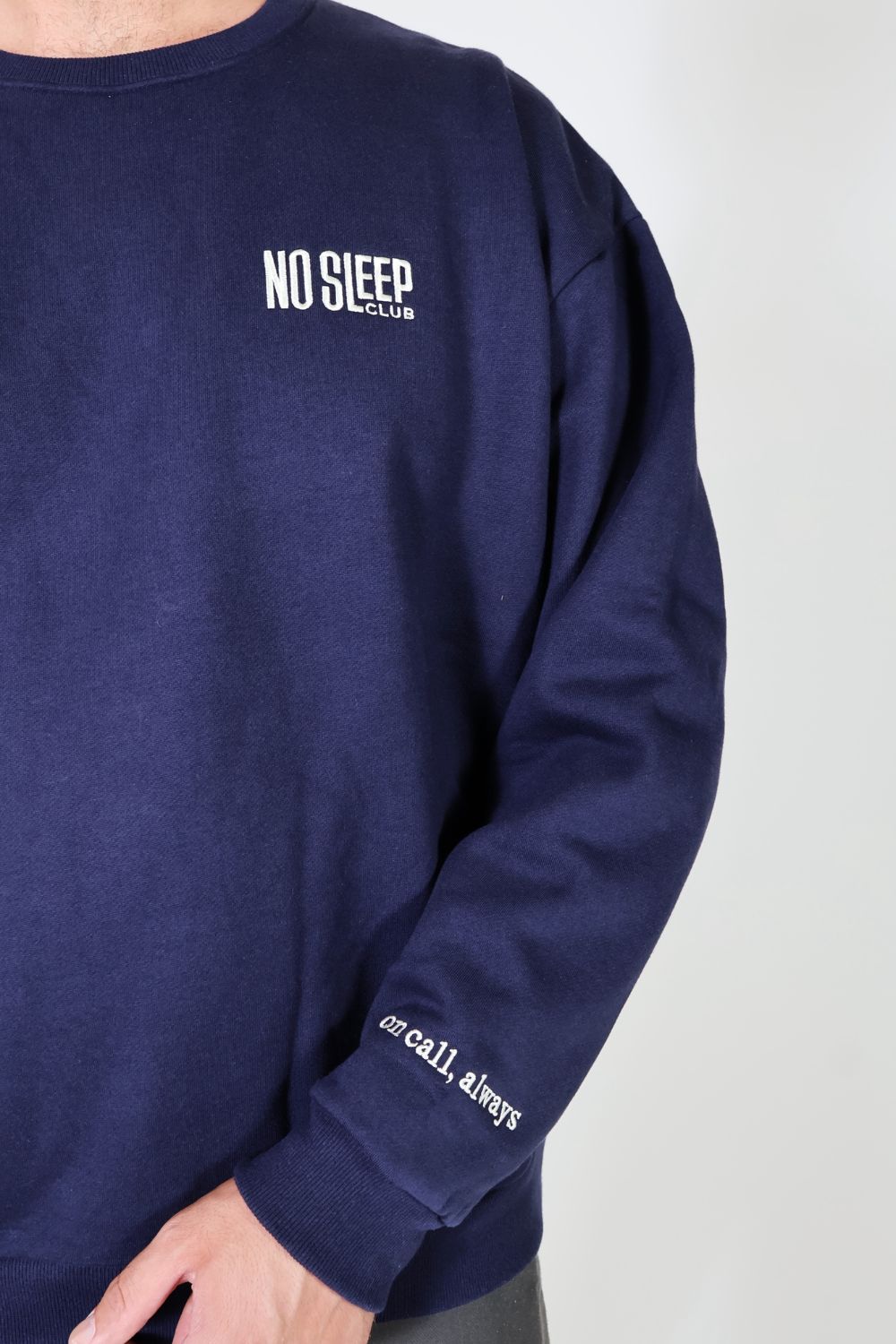 Navy Blue Puffprint Crewneck