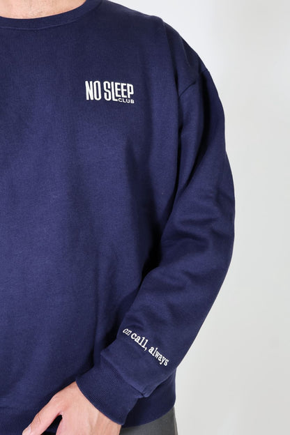 Navy Blue Puffprint Crewneck
