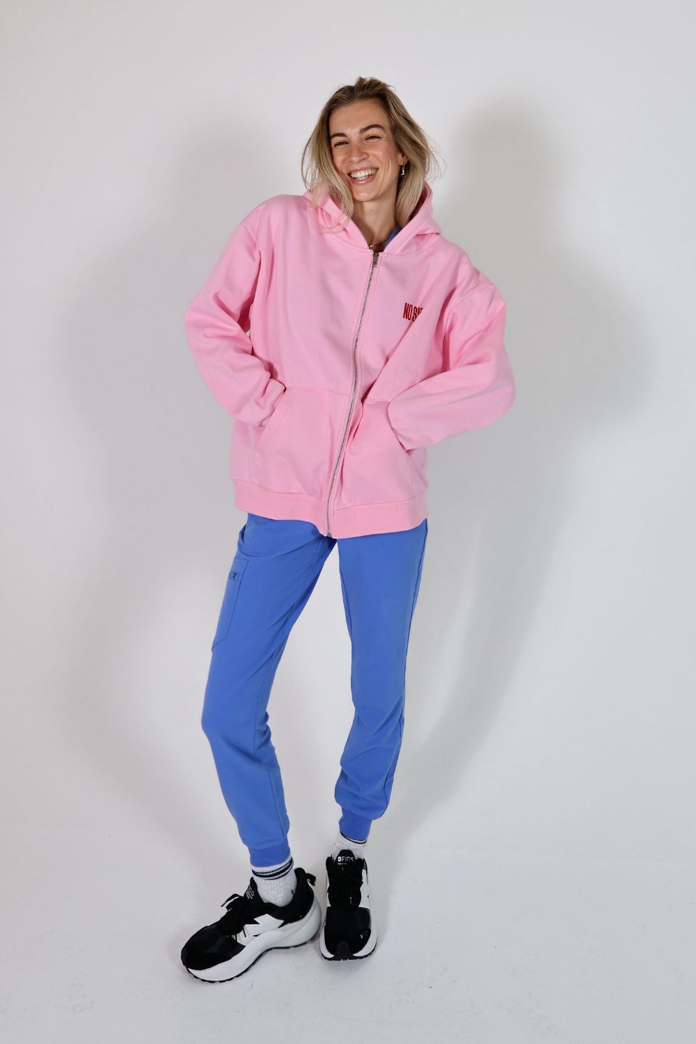 Pip-Taz Zip Hoodie Pink