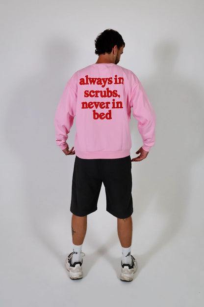 Pink Puffprint Crewneck