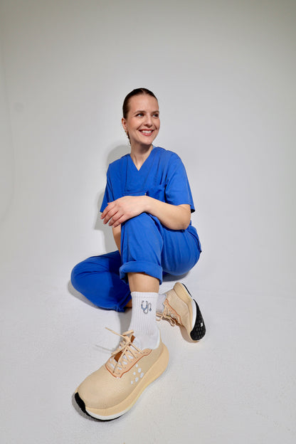 Stethoskop Socken Hellblau