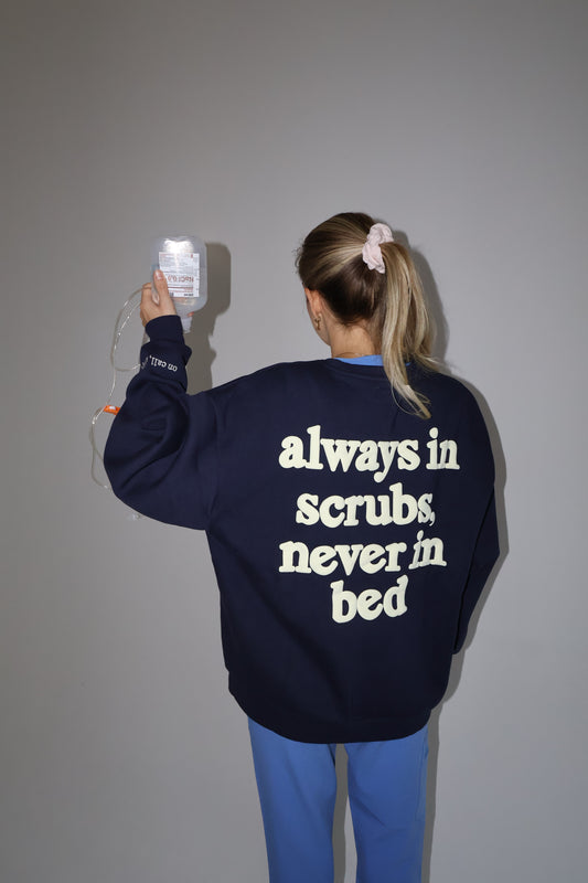 Navy Blue Puffprint Crewneck